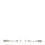 Chanel Crystal Baguette CC Drop Earrings Silver