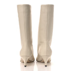 Fendi Vitello Karligraphy Logo FF Ankle Boots 35 White