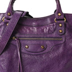 Balenciaga Agneau Classic Gold Hardware Velo Dark Violet