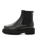 Chanel Calfskin Cap Toe CC Short Boots 39.5 Black
