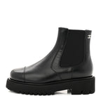 Chanel Calfskin Cap Toe CC Short Boots 39.5 Black