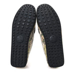 Gucci GG Supreme Monogram Blooms Mens Driver Loafers 7 Beige New Military Black