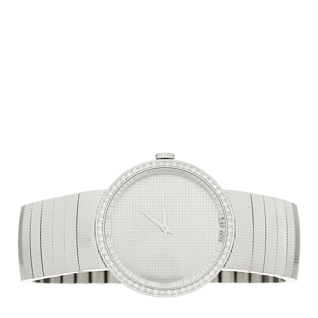 Christian Dior Stainless Steel Diamond Bezel 33mm La D De Dior Quartz Watch