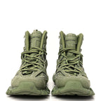 Balenciaga Mesh Nylon Womens Track Hike Sneakers 40 Washed Light Khaki