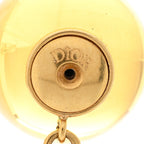 Christian Dior Metal Resin CD Tribales Earrings Translucent Yellow