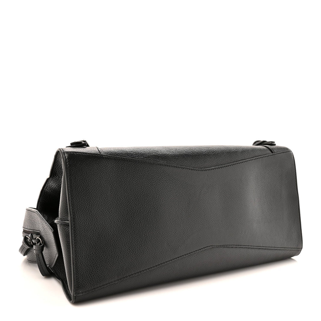 Balenciaga Grained Calfskin Neo Classic Black Hardware Medium City Black