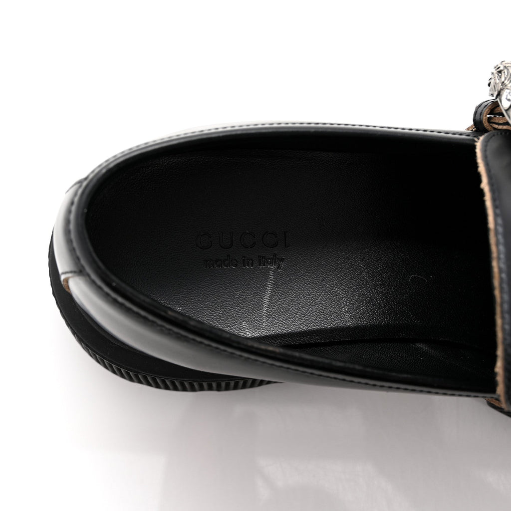 Gucci Cordovan Lux Dionysus Hunder Loafers 39.5 Black