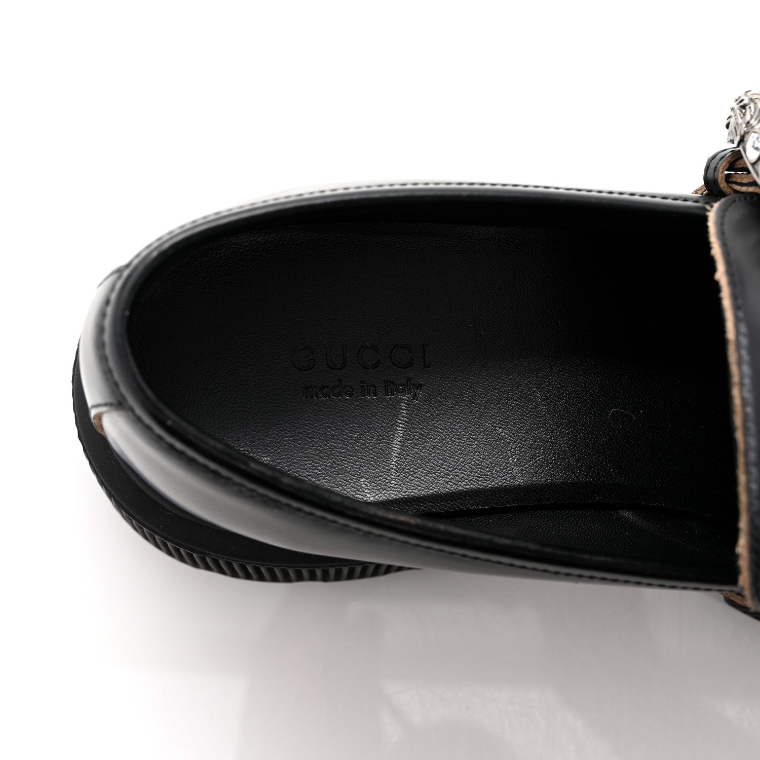 Gucci Cordovan Lux Dionysus Hunder Loafers 39.5 Black