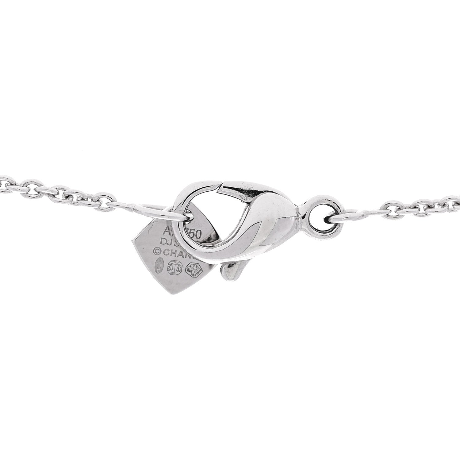 Chanel 18K White Gold Coco Crush Pendant Necklace