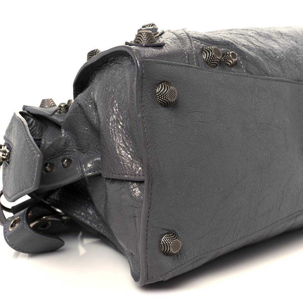 Balenciaga Agneau Arena Neo Cagole City Handbag Dark Grey