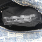 Balenciaga Denim BB Monogram Neo Cagole Handbag XS Blue