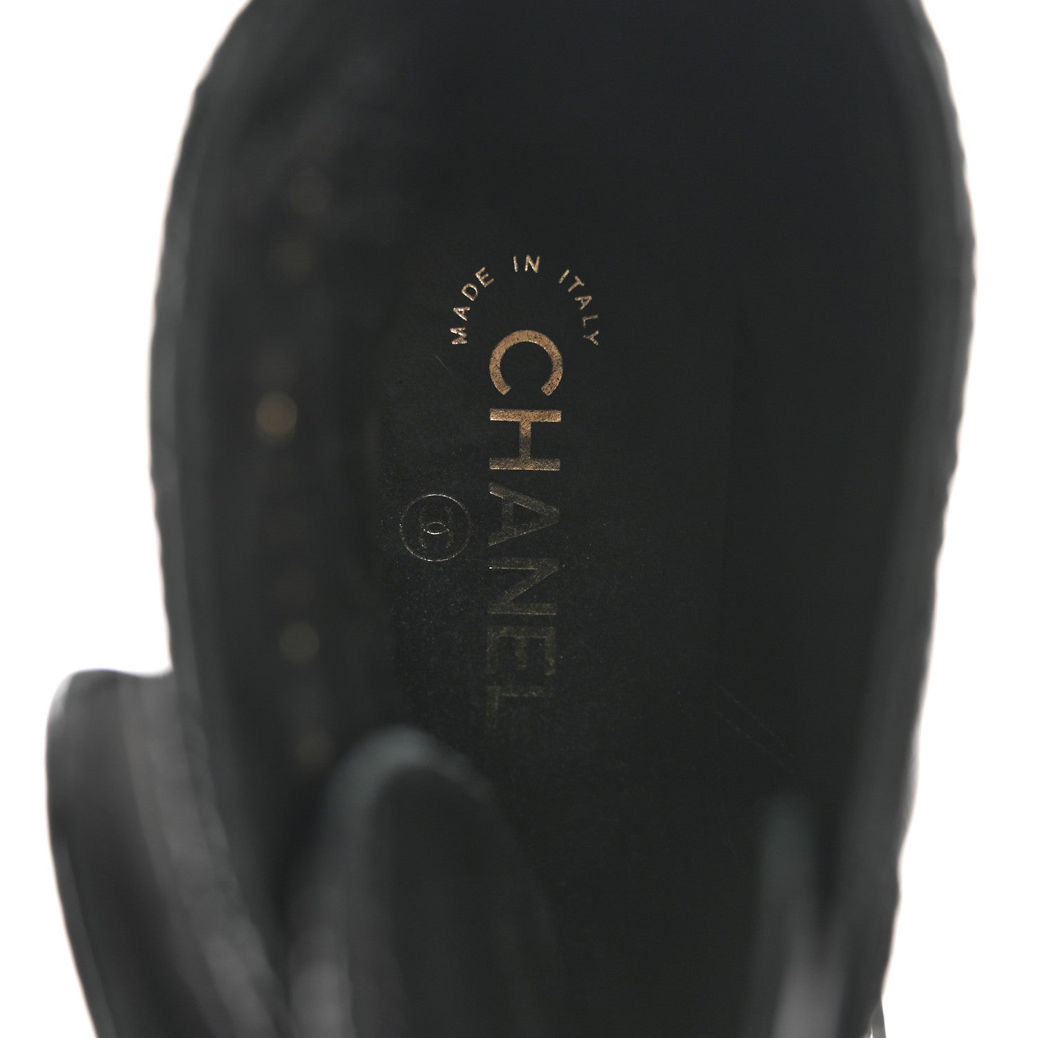 Chanel Shiny Goatskin Calfskin Quilted Lace Up Combat Boots 36.5 Black