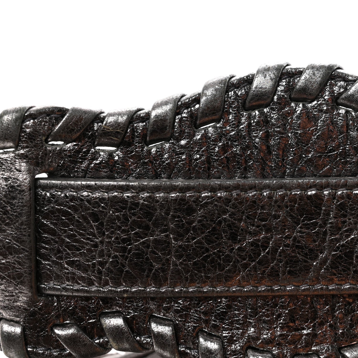 Balenciaga Metallic Agneau Arena Le Cagole Shoulder Bag XS Silver