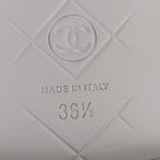 Chanel Lambskin Quilted CC Turnlock Loafers 36.5 Grey