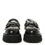Gucci Cordovan Lux Womens Horsebit 45mm Platform Loafers 36 Black