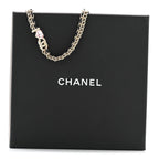 Chanel Metal Lambskin Crystal I Heart CC Choker Necklace Gold Black