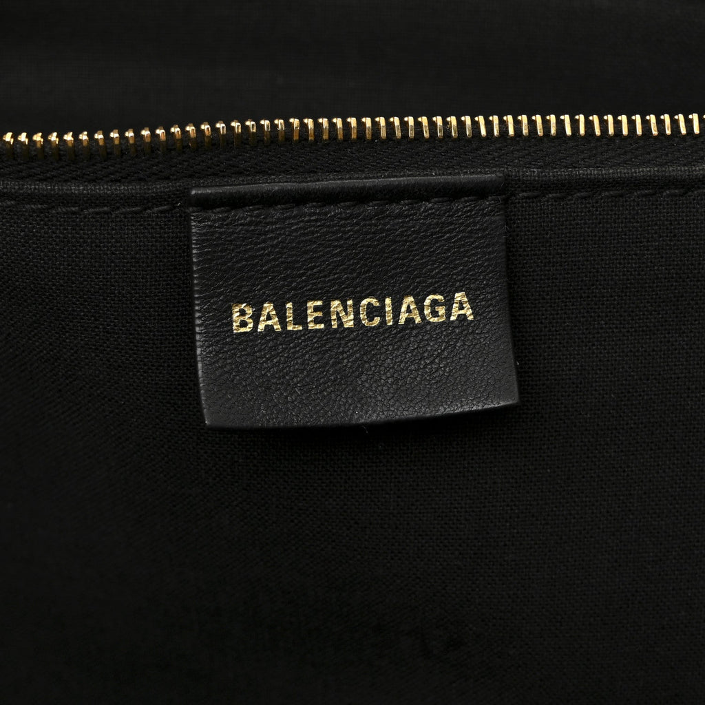 Balenciaga Coated Canvas BB Monogram Medium Signature East West Shopper Bag Beige Brown