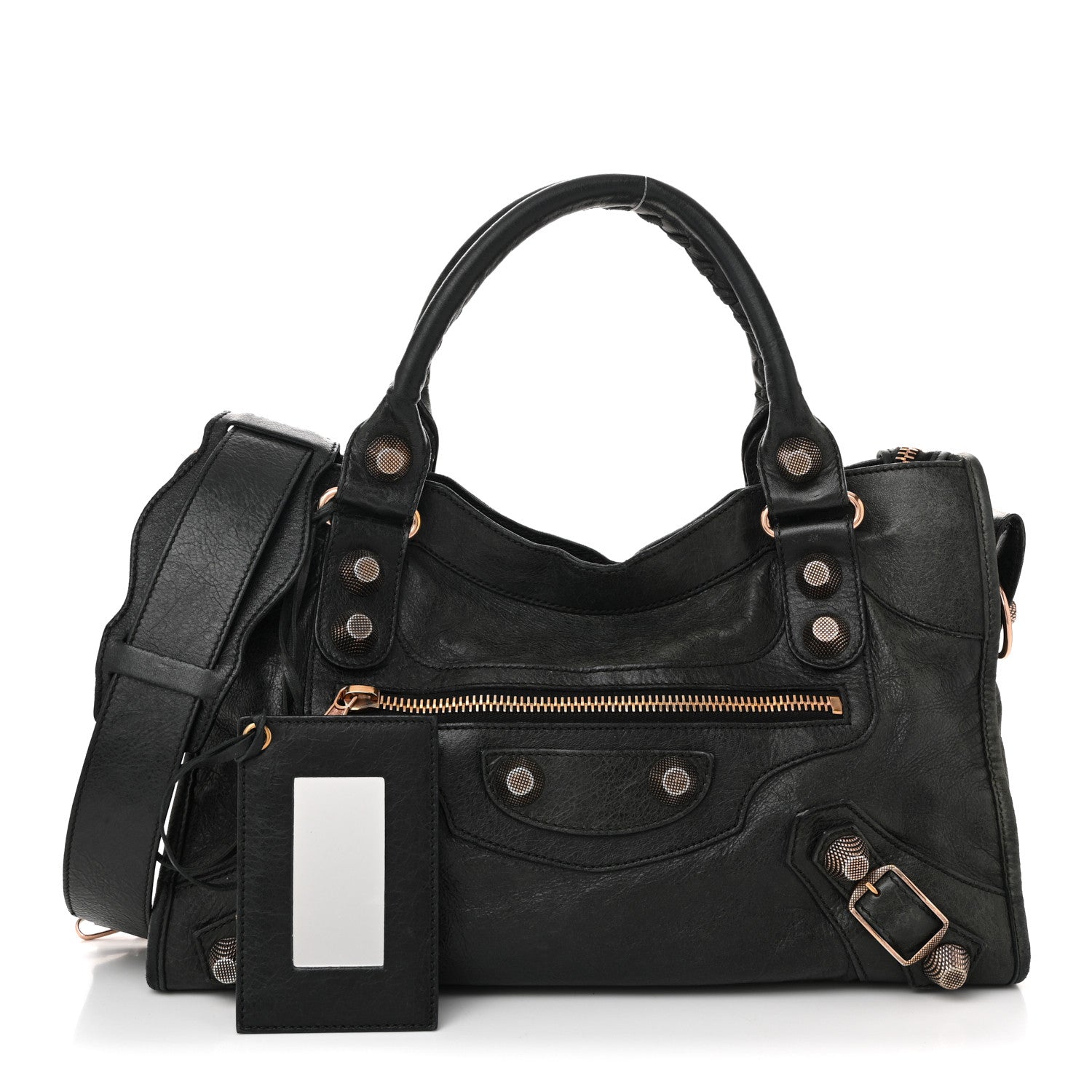 Balenciaga Agneau Giant 21 Rose Gold Hardware City Black