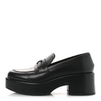 Chanel Calfskin CC Platform Loafers 38 Black