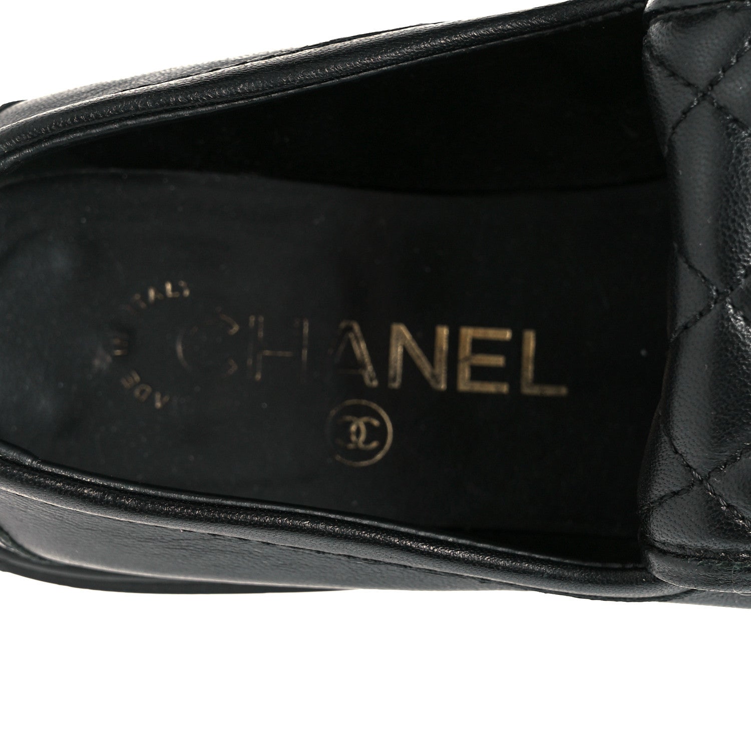 Chanel Lambskin Quilted CC Turnlock Loafers 37 Black
