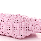 Balenciaga Faux Calfskin Braided Varnished XXS Bistro Basket Candy Pink