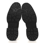 Chanel Calfskin Patent Cap Toe Quilted Short Boots 37 Black