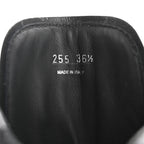 Prada Spazzolato Rois Nylon Metal Triangle Logo Monolith Pouch Pocket 55mm Boots 36.5 Black