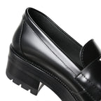 Chanel Calfskin Metal CC Loafers 40 Black