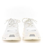 Balenciaga Fabric Mesh Bi-Color Womens Triple S Sneakers 40 White Metal Grey