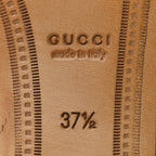 Gucci Betis Glamour Calfskin Guccissima Womens Jordaan Loafers 37.5 Rosso Ancora