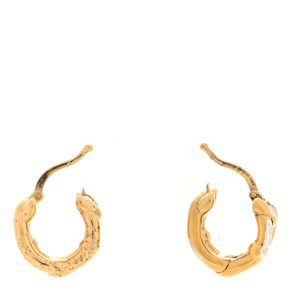 Bottega Veneta Sterling Silver Hoop Earrings Gold