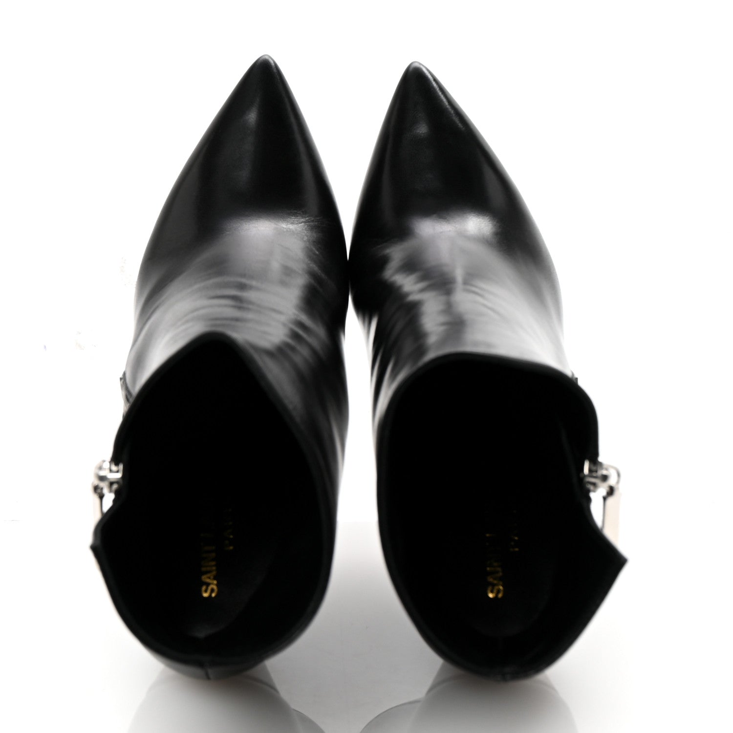 Saint Laurent Calfskin Niki 85 Wedge Booties 39.5 Black