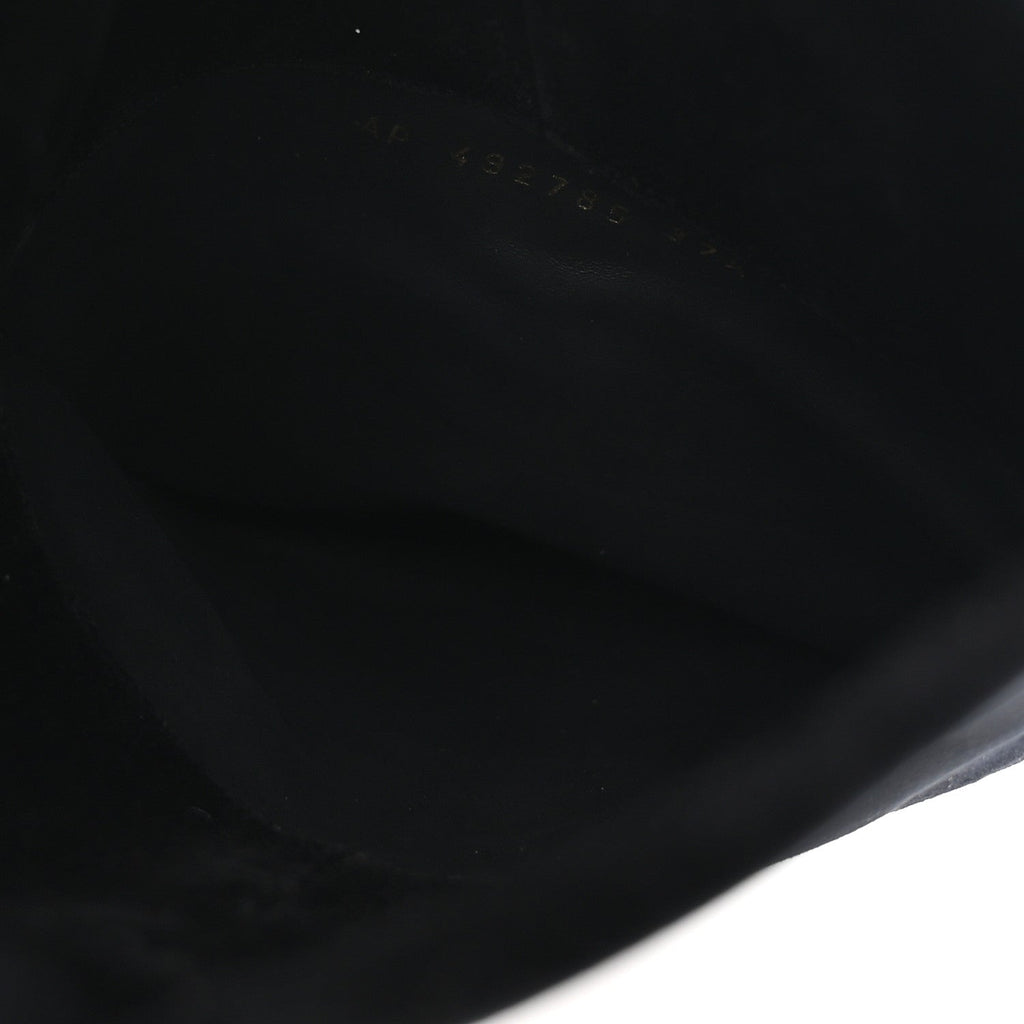 Saint Laurent Velvet Niki 105 Thigh High Boots 37.5 Black