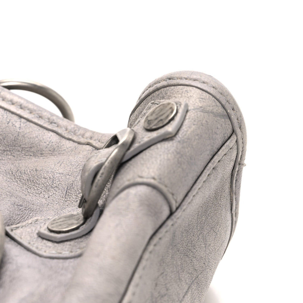 Balenciaga Agneau Marble Hardware Mini City Grey
