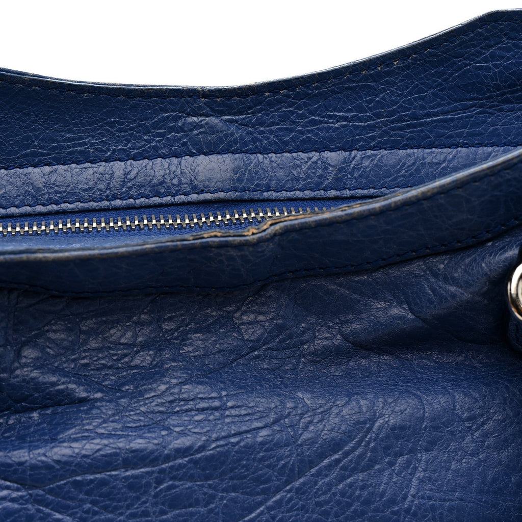 Balenciaga Agneau Giant 12 Silver Hardware Velo Bleu Glacier