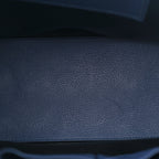 Balenciaga Grained Calfskin Gold Metallic Edge Hardware Papier Small A4 Tote Bleu