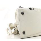 Balenciaga Agneau Arena Neo Cagole City Handbag Optic White