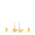 Chanel Crystal CC Shooting Star Earrings Gold