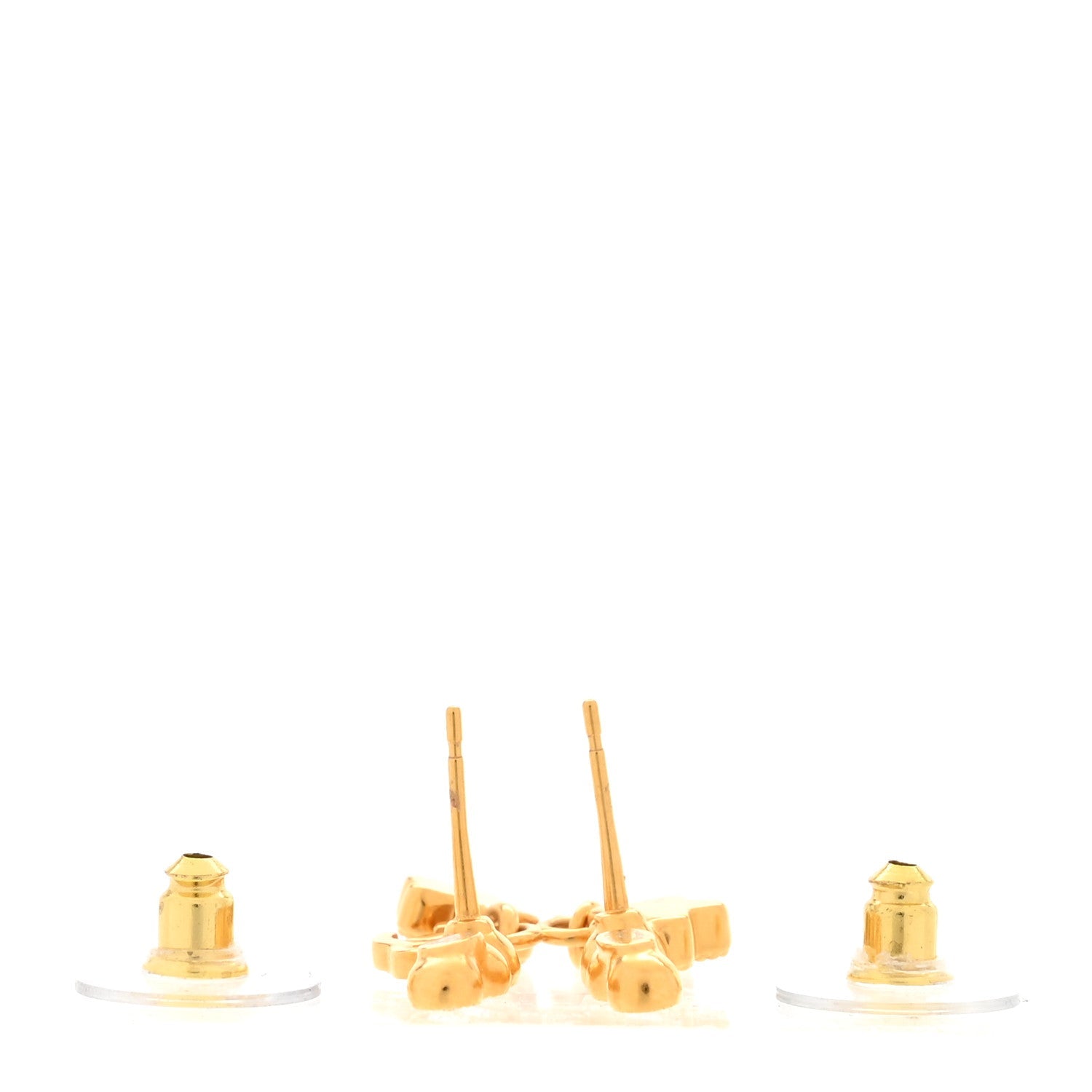 Chanel Crystal CC Shooting Star Earrings Gold