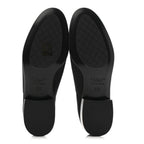 Chanel Calfskin Elastic Lace Up Cap Toe CC Loafers 37 Black