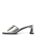 Balenciaga Metallic Sheepskin Duty Free 70mm Sandals 39 Silver