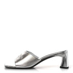 Balenciaga Metallic Sheepskin Duty Free 70mm Sandals 39 Silver
