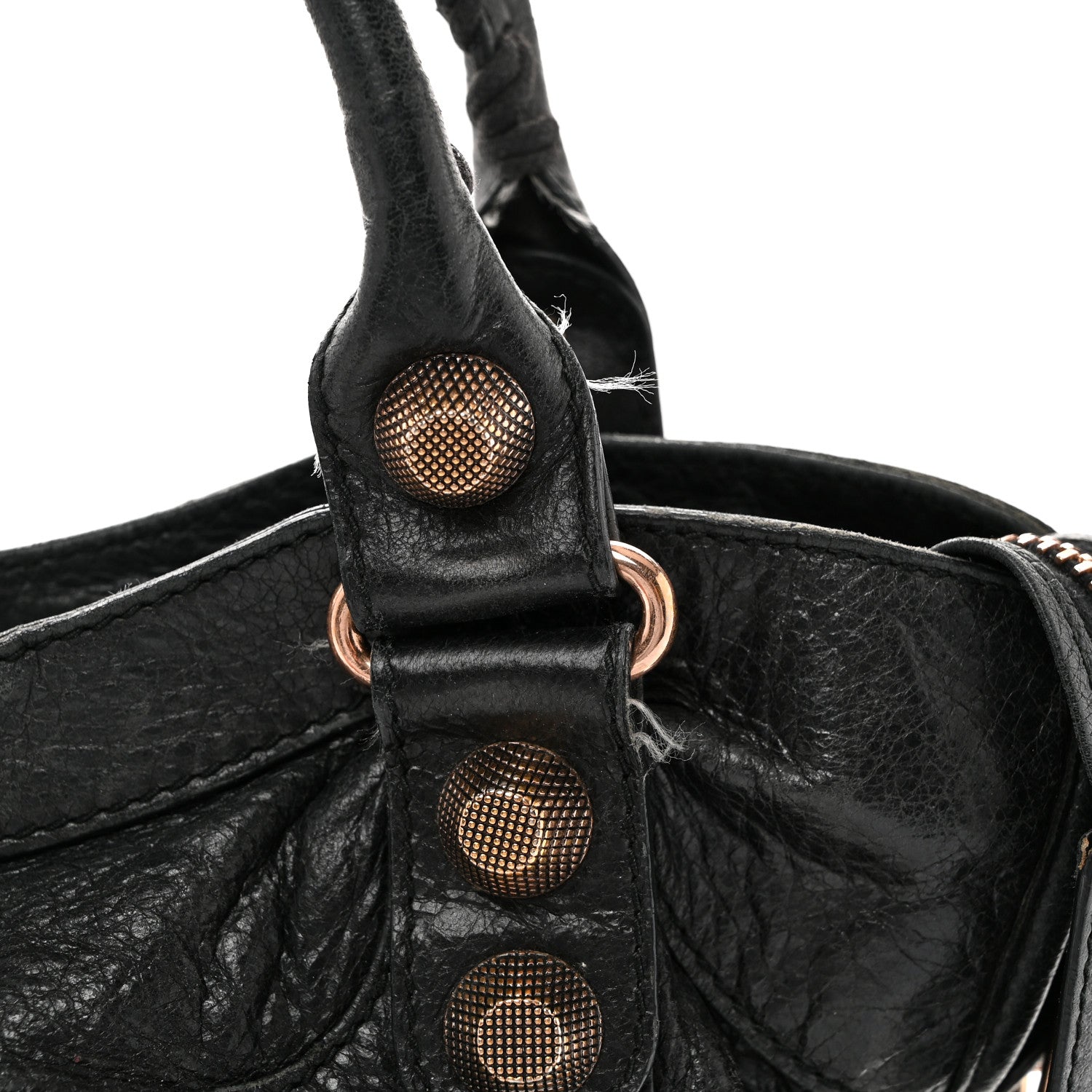 Balenciaga Agneau Giant 21 Rose Gold Hardware City Black