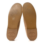 Chanel Suede Calfskin CC Loafers 41 Dark Beige