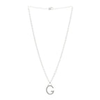 Gucci Sterling Silver G Pendant Necklace