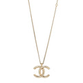 Chanel Metal Quilted CC Necklace Gold