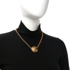 Chanel Quilted CC Pendant Chain Necklace Gold