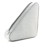 Balenciaga Glitter M Triangle Pouch Argent Black