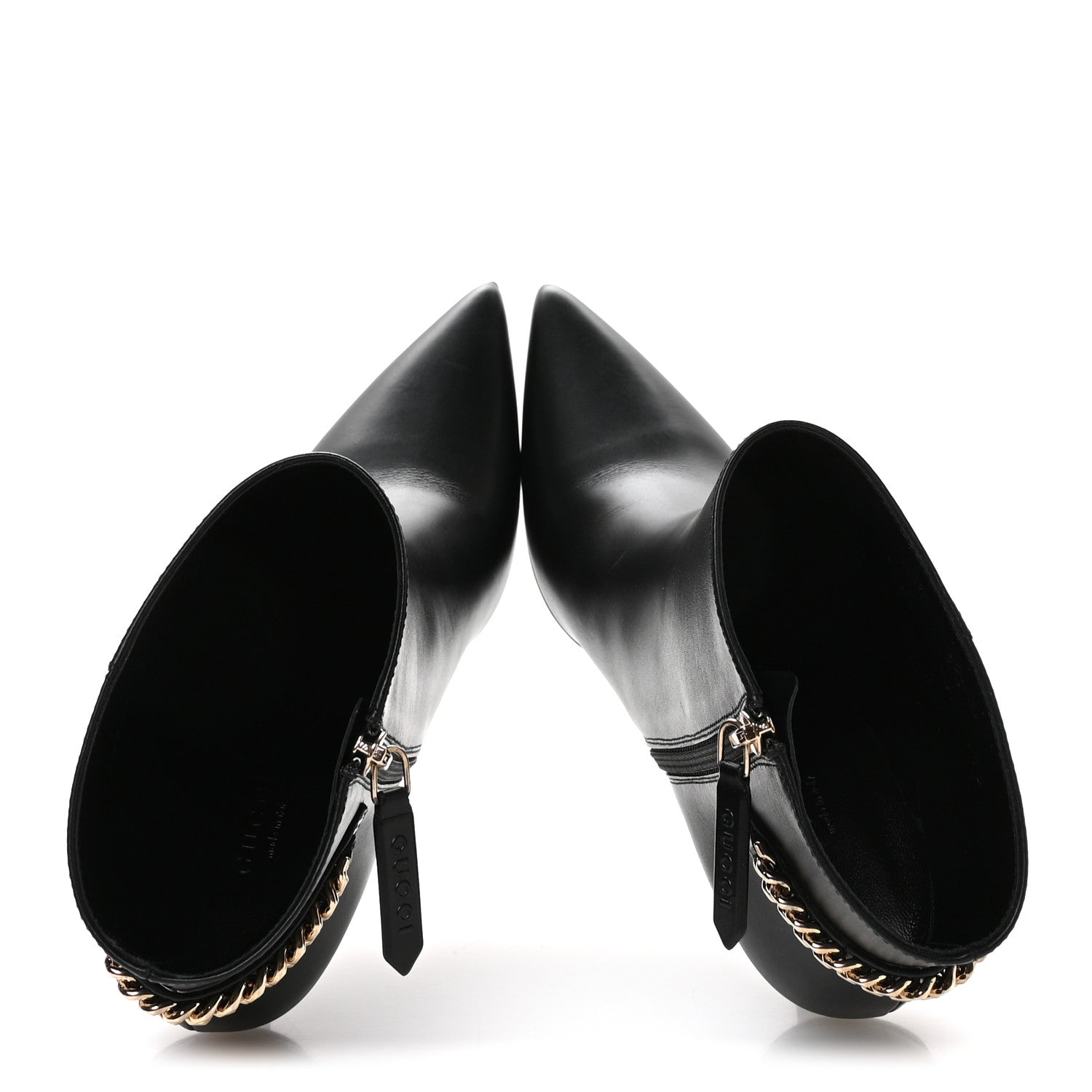 Gucci Calfskin Signoria Ankle Boots 36 Black