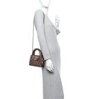 Chanel Metallic Aged Calfskin Quilted Nano Kelly Shopper Light Brown